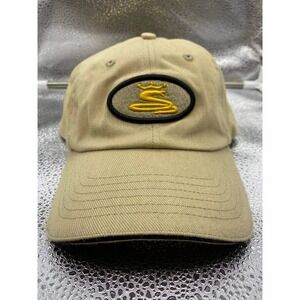 Cobra Golf Hat Mens L/XL Tan Uni-Fit Stretch Cap Embroidered Snake Logo